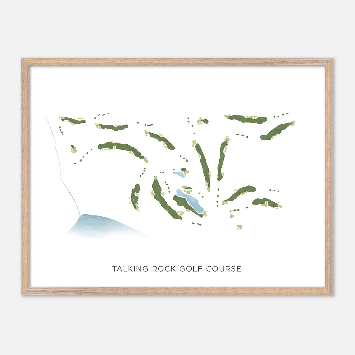 Talking Rock Golf Course Canada Modern Minimalist Map Art Poster