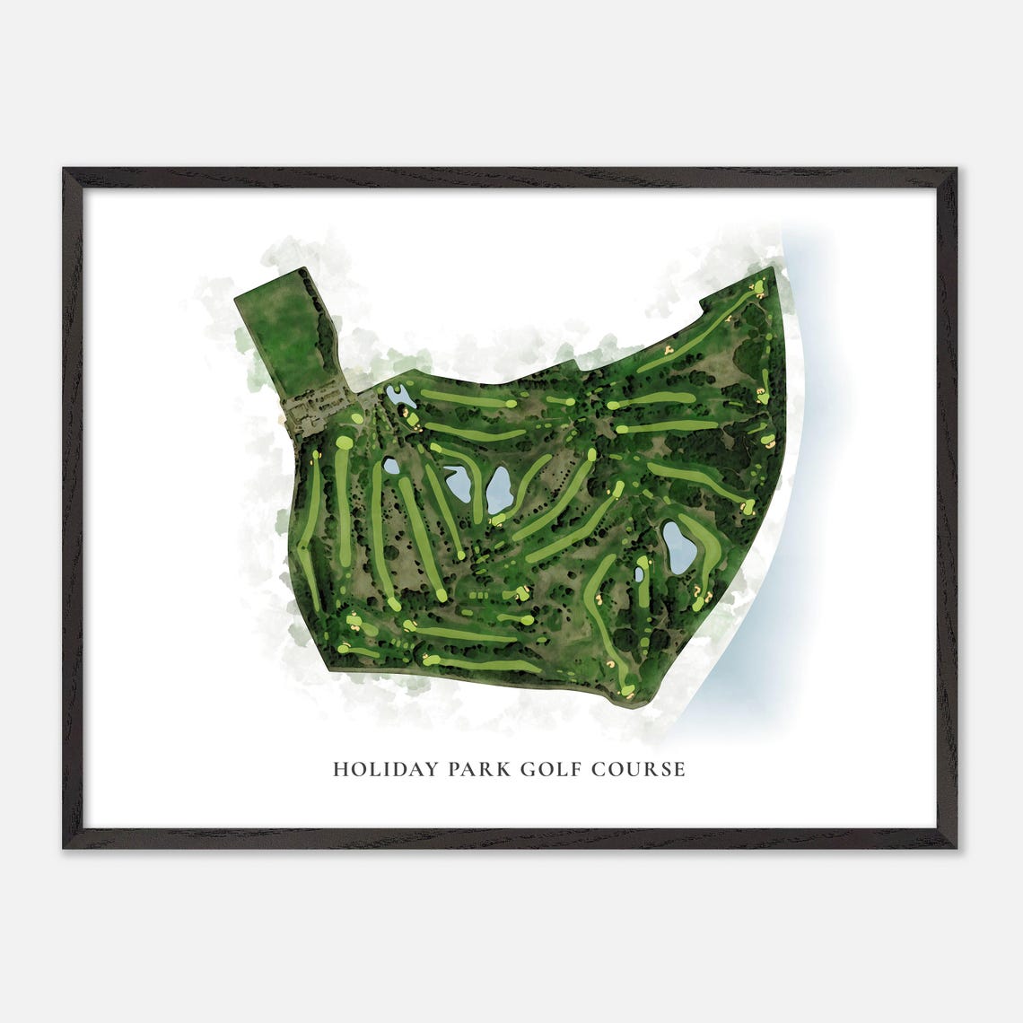 Holiday Park Golf Course Saskatchewan Classic Watercolor Poster - Image 4