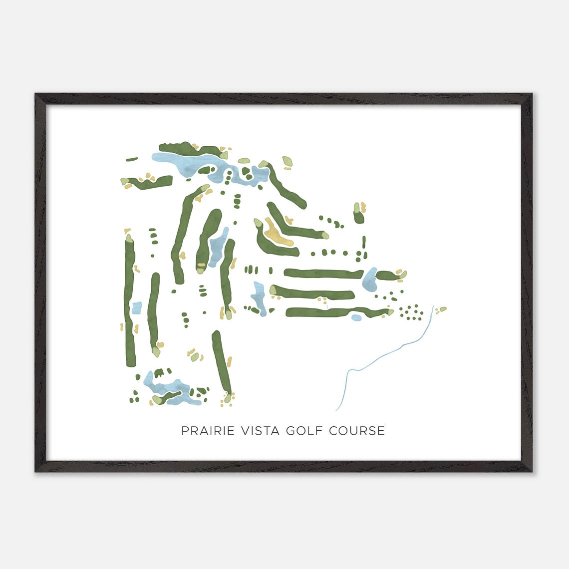 Prairie Vista Golf Course Illinois Minimalist Course Map Wall Art - Image 5