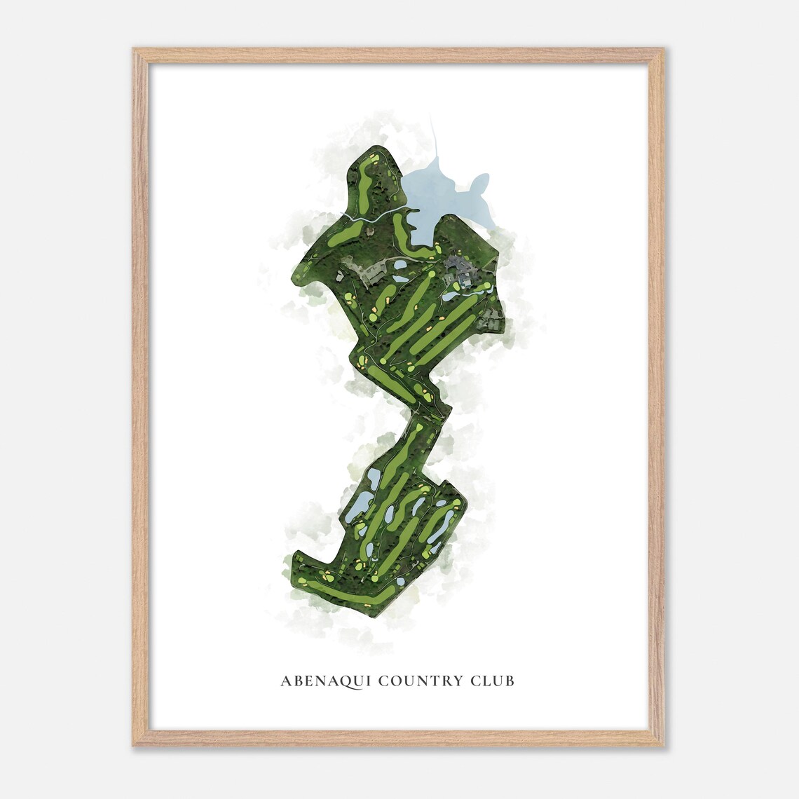 Abenaqui Country Club Rye Beach NH Classic Watercolor Golf Poster - Image 2