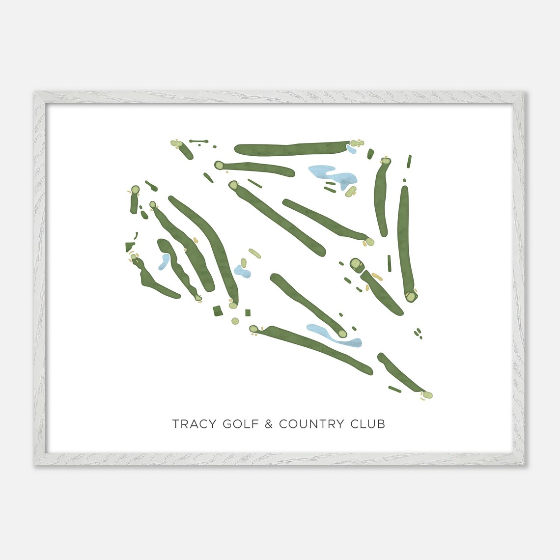 Tracy Golf & Country Club California Modern Minimalist Golf Poster - Image 4