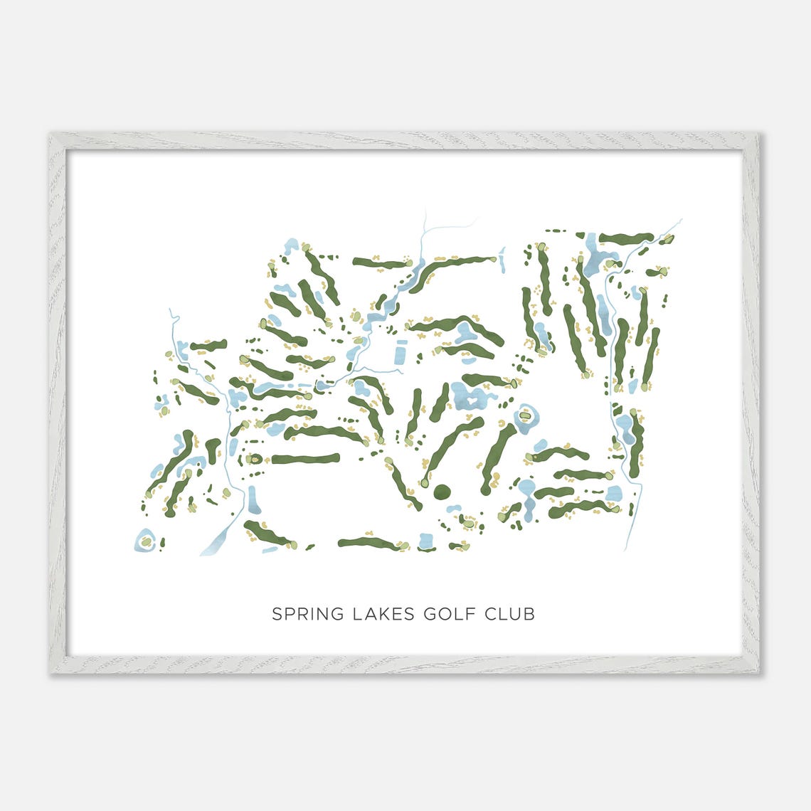 Spring Lakes Golf Club Minimalist Golf Map Wall Decor Poster - Image 3