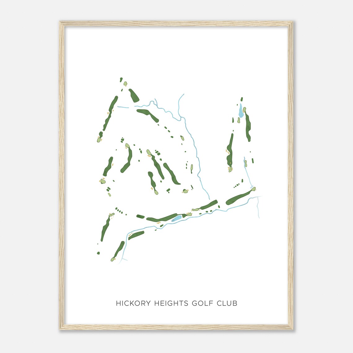 Hickory Heights Golf Club Pennsylvania Modern Watercolor Map Golfer Gift Golf Wall Art Golf Poster Print Course Layout - Image 2