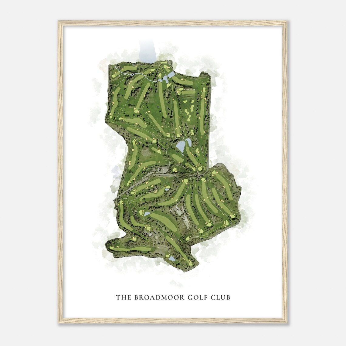 The Broadmoor Golf Club Colorado Watercolor Map Art Print