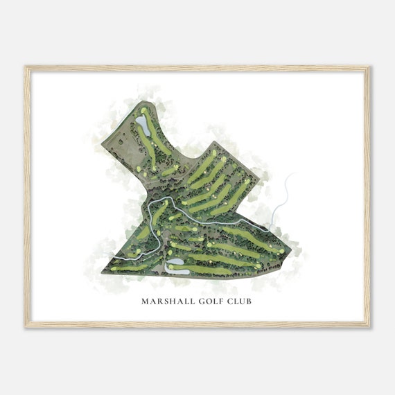 Marshall Golf Club Minnesota Classic Watercolor Map Golfer Gift Golf Wall Art Golf Poster Print Course Layout
