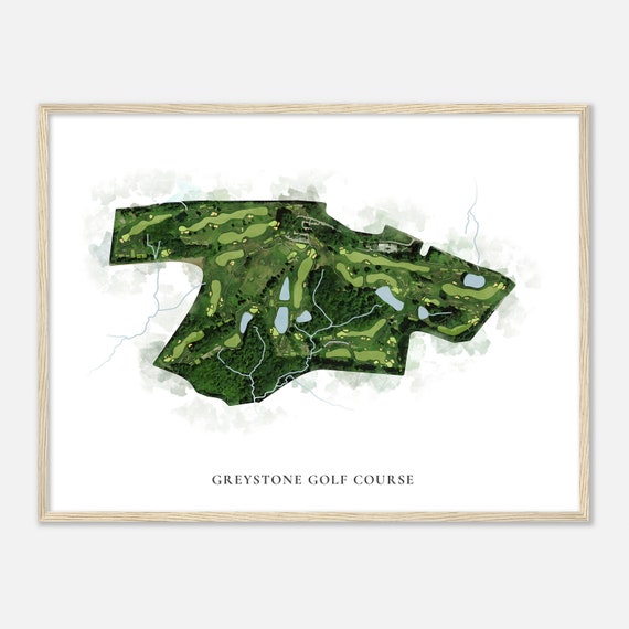 Greystone Golf Course Maryland Classic Watercolor Map Golfer Gift Golf Wall Art Golf Poster Print Course Layout