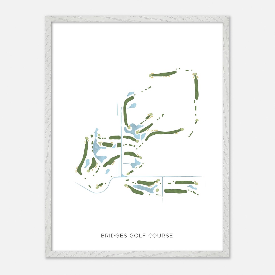 Bridges Golf Course Madison Wisconsin Modern Watercolor Golf Map Poster - Image 2