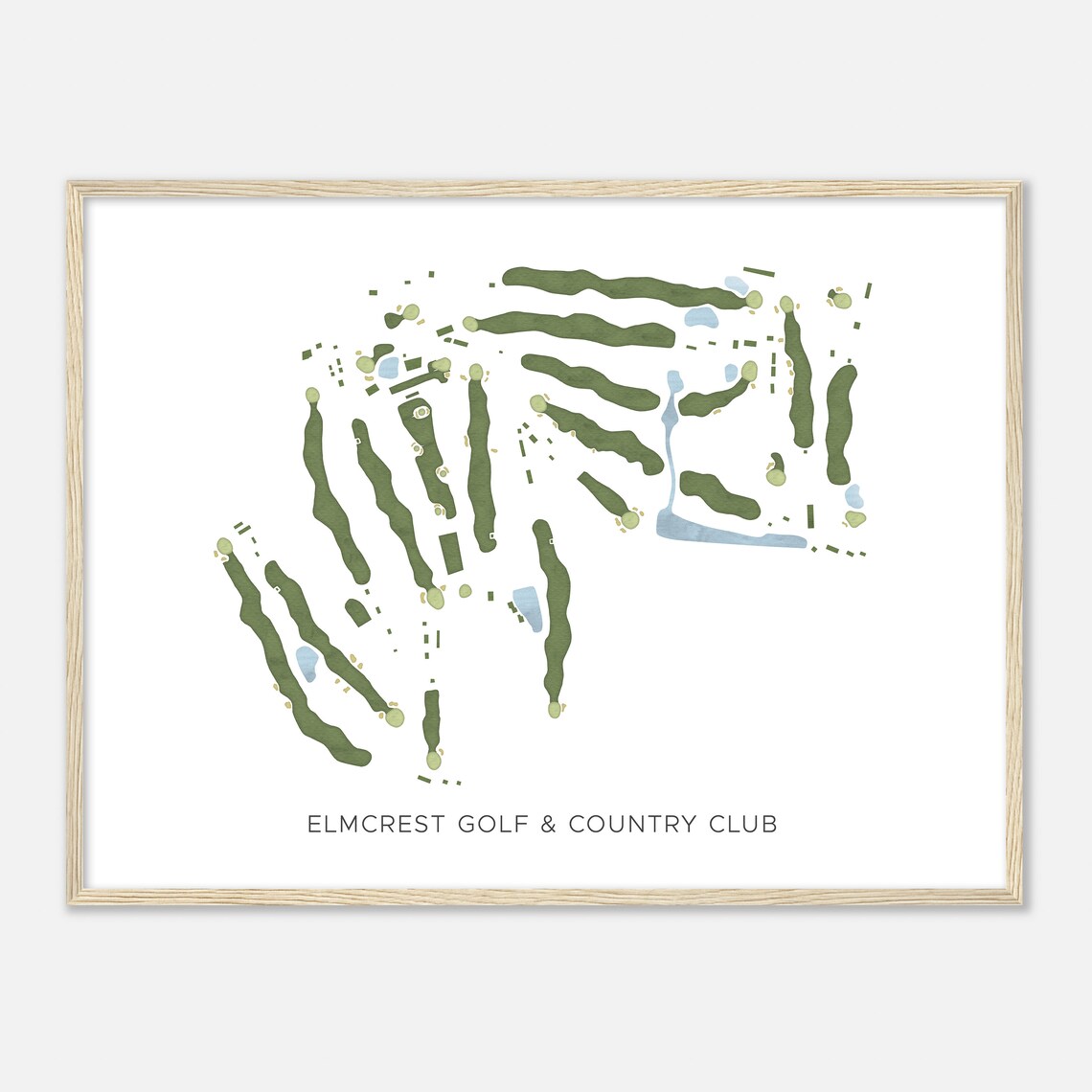 Elmcrest Golf and Country Club Poster Minimalist Map Golf Gift - Image 2