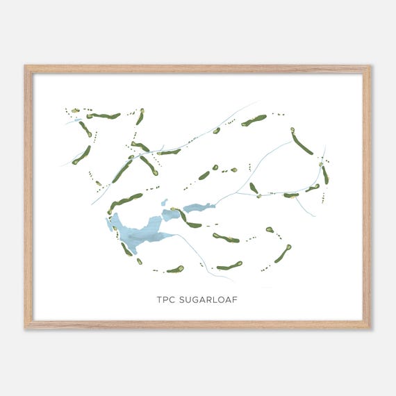 Tpc Sugarloaf In Duluth Georgia Modern Watercolor Map Golfer Gift Golf Wall Art Golf Poster Print Course Layout