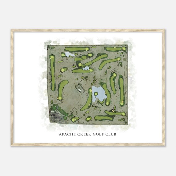 Apache Creek Golf Club Arizona Classic Watercolor Map Golfer Gift Golf Wall Art Golf Poster Print Course Layout