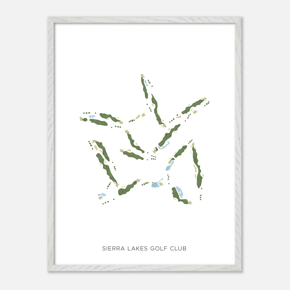 Sierra Lakes Golf Club Fontana California Modern Watercolor Poster - Image 2