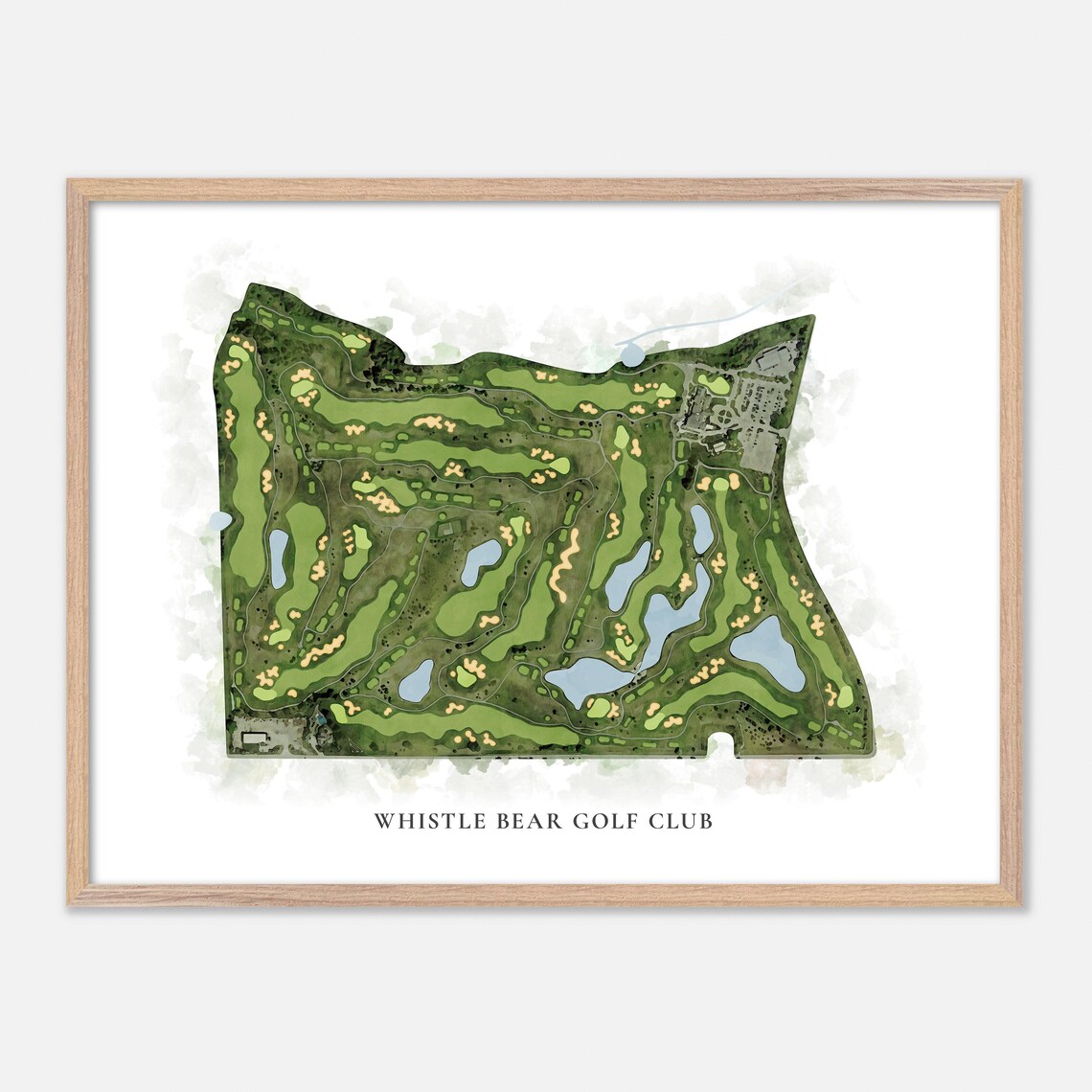 Whistle Bear Golf Club Canada Classic Watercolor Course Map Poster