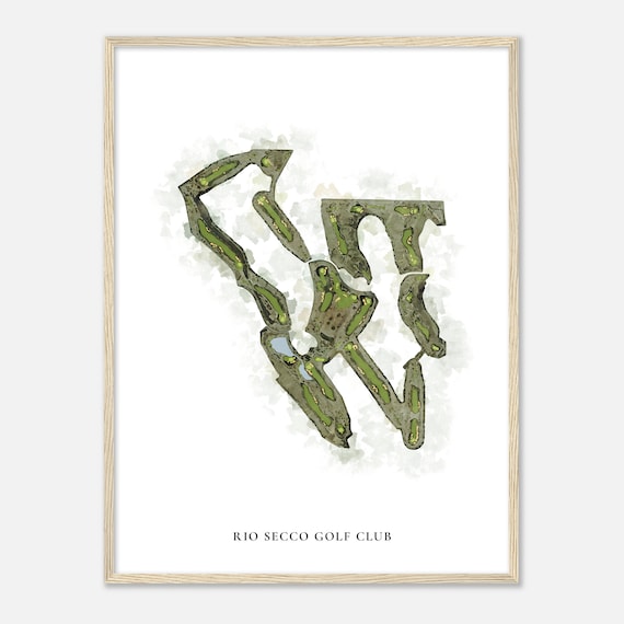 Rio Secco Golf Club Nevada Classic Watercolor Map Golfer Gift Golf Wall Art Golf Poster Print Course Layout
