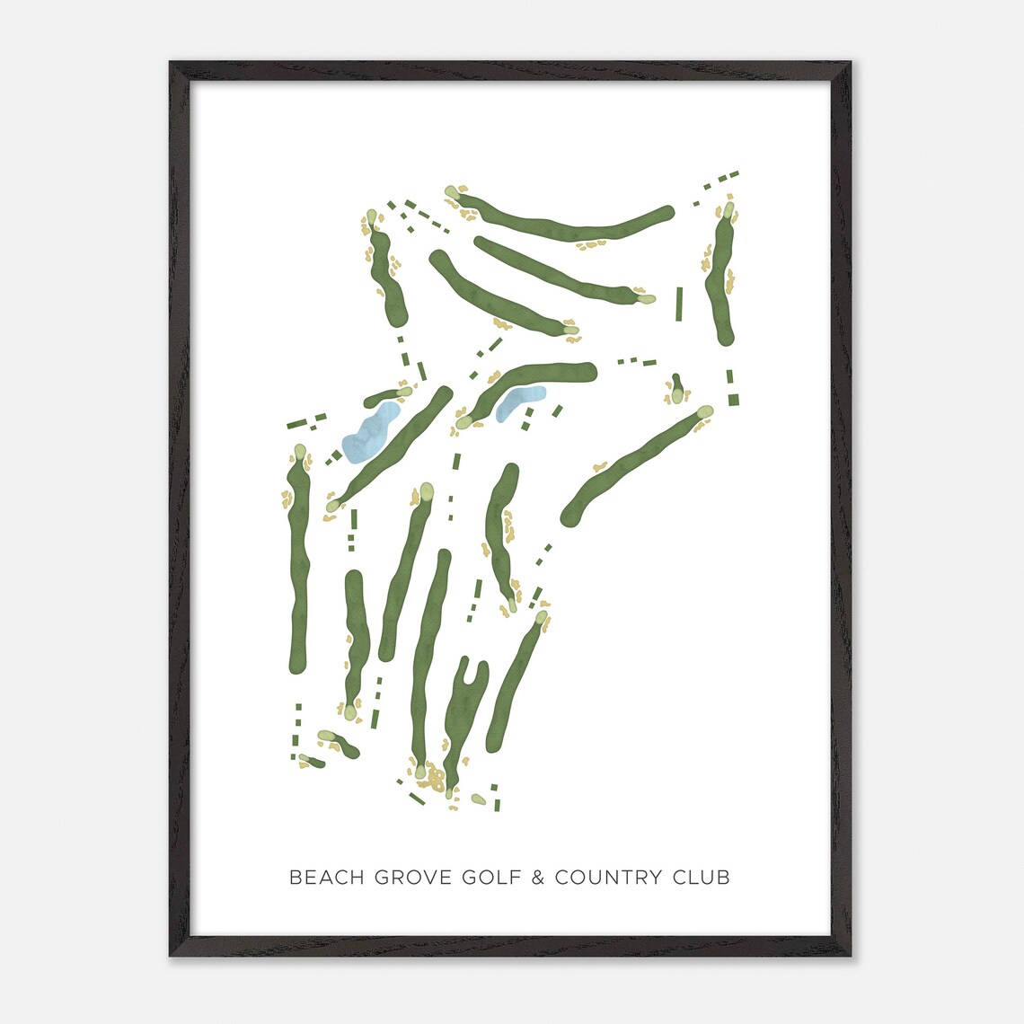 Beach Grove Golf and Country Club Canada Minimalist Map Poster - Image 2