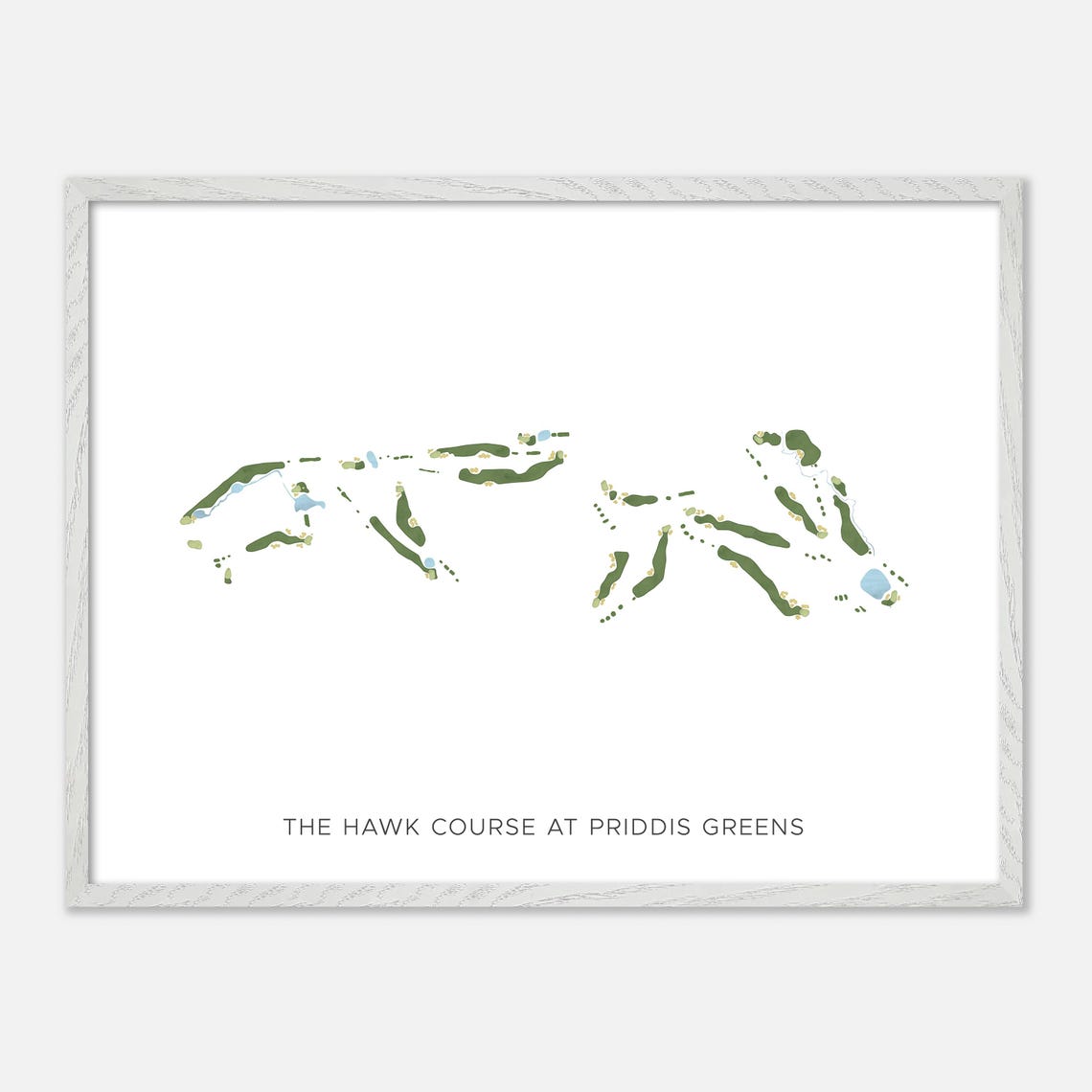 Hawk Course at Priddis Greens Alberta Minimalist Golf Map Poster - Image 3