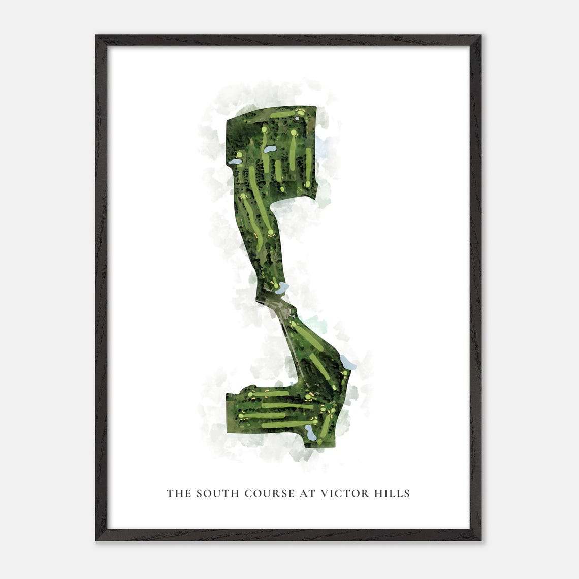 The South Course at Victor Hills New York Classic Golf Map Poster - Image 3