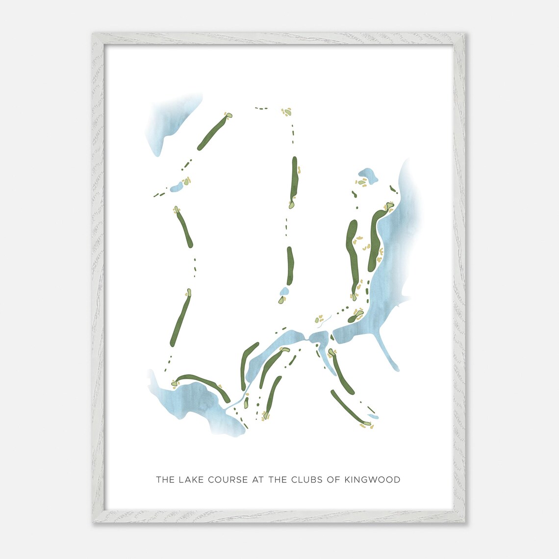 Lake Course Clubs of Kingwood Watercolor Lakeside Fairway Poster - Image 2