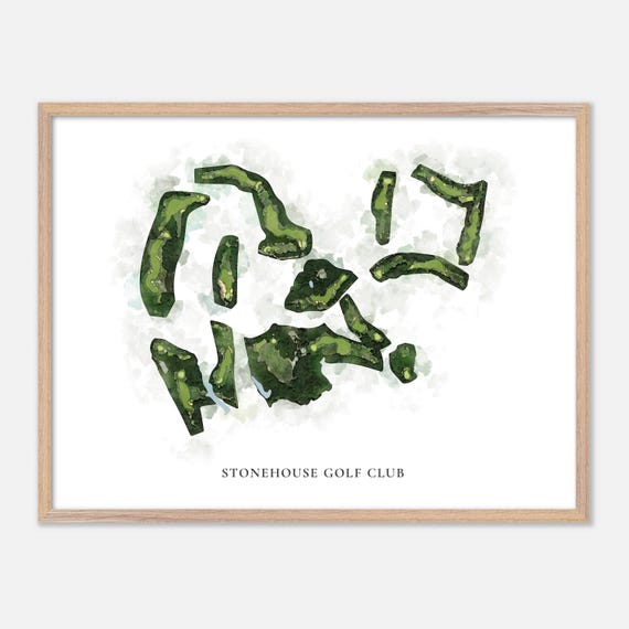 Stonehouse Golf Club In Toano Virginia Classic Watercolor Map Golfer Gift Golf Wall Art Golf Poster Print Course Layout