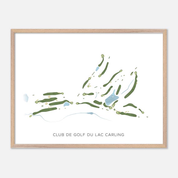 Club De Golf Du Lac Carling In Canada Modern Watercolor Map Golfer Gift Golf Wall Art Golf Poster Print Course Layout