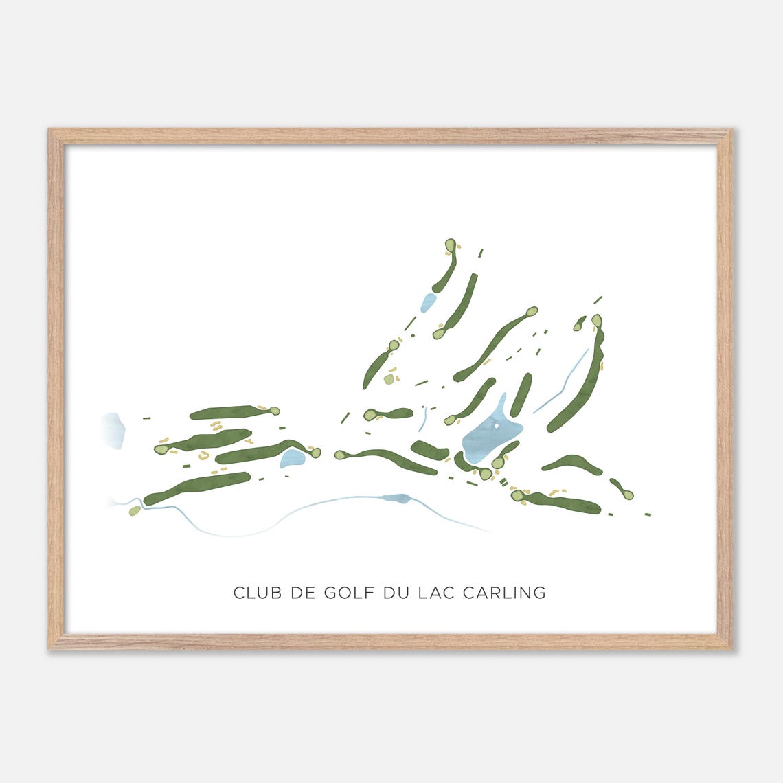 Club de Golf du Lac Carling Canada Modern Watercolor Map Poster