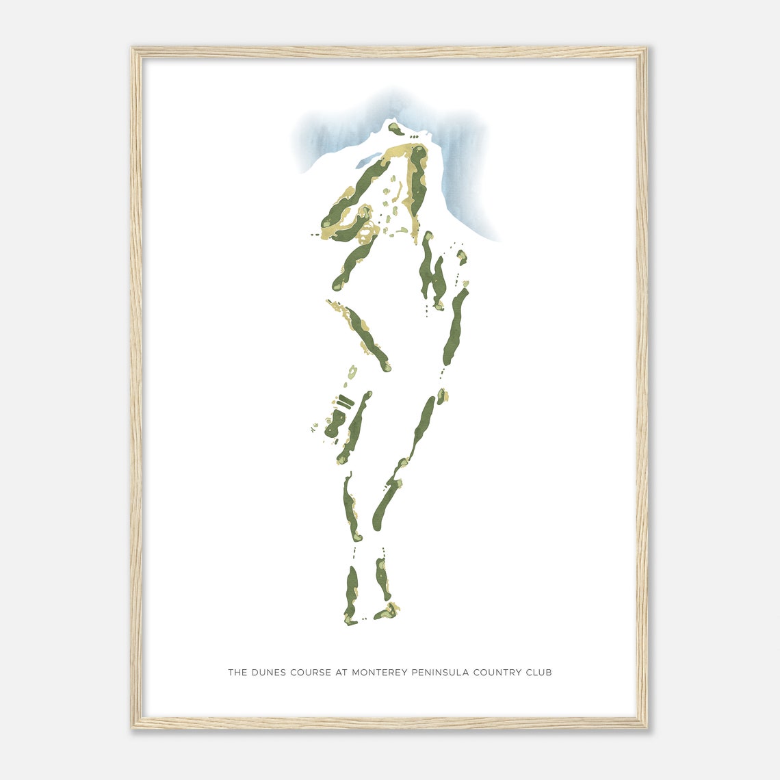 The Dunes Course Monterey Peninsula Country Club Watercolor Poster