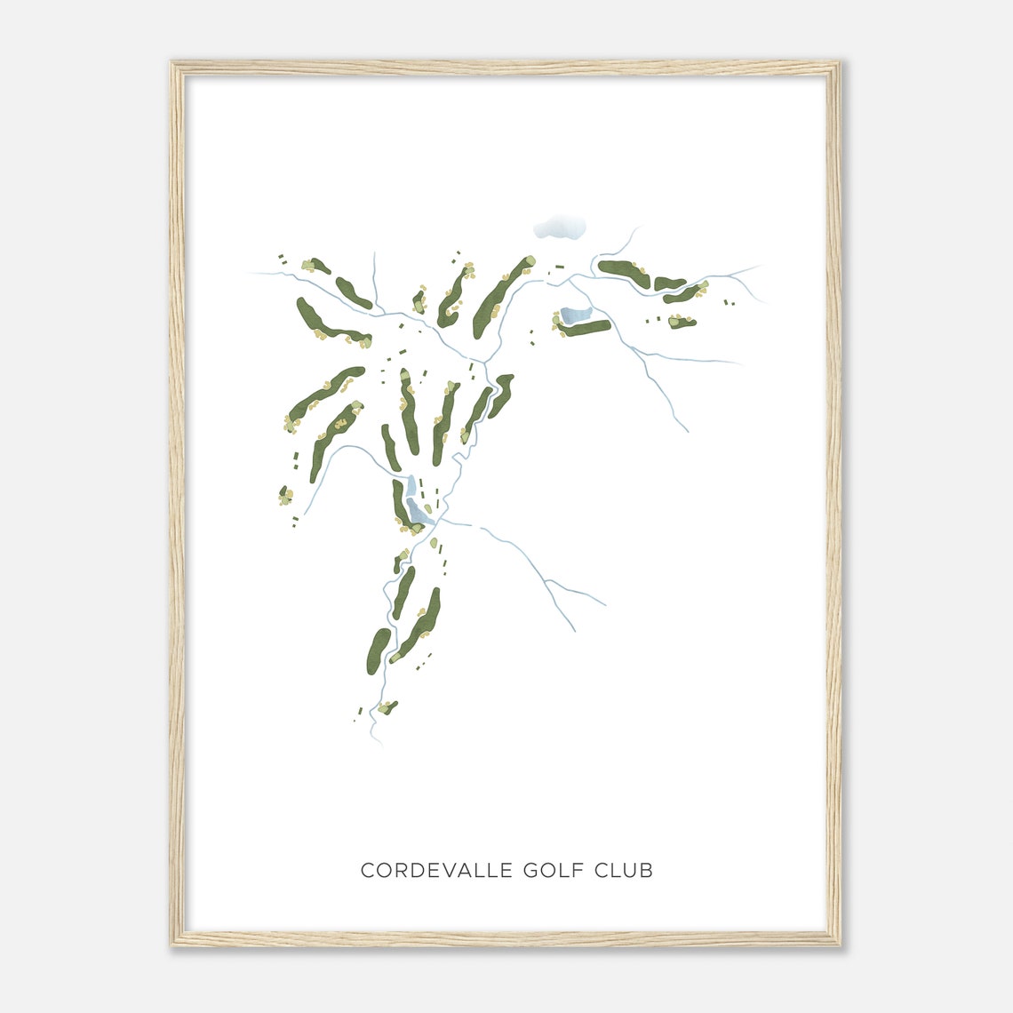 Cordevalle Golf Club California Modern Minimalist Map Poster - Image 2
