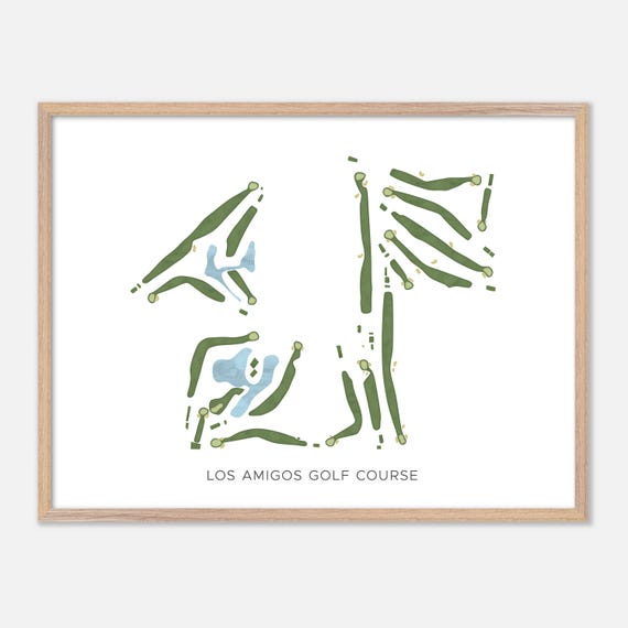 Los Amigos Golf Course In Downey California Modern Watercolor Map Golfer Gift Golf Wall Art Golf Poster Print Course Layout