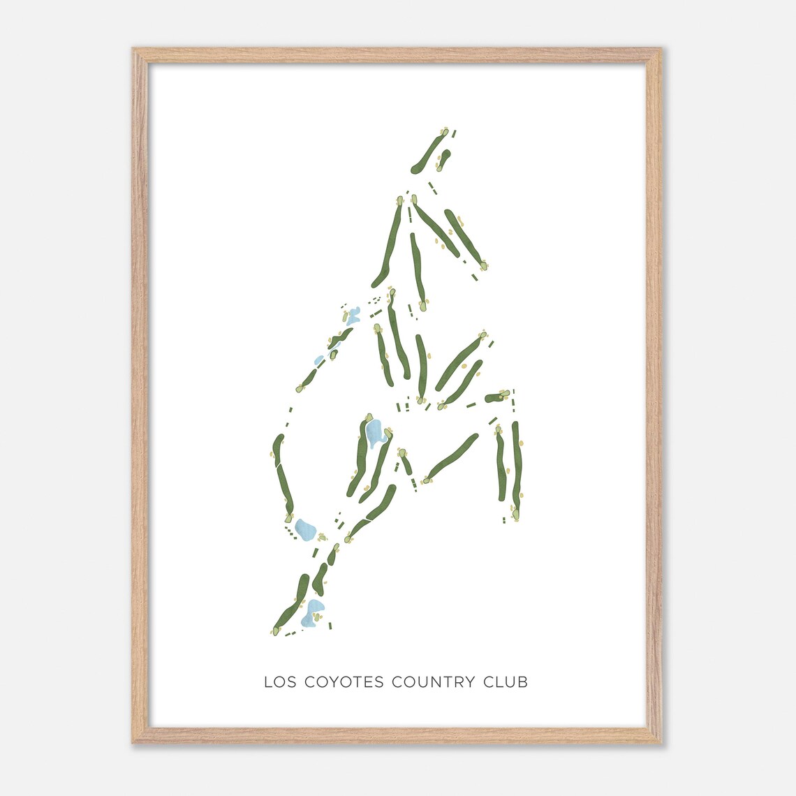 Los Coyotes Country Club Modern Fairway Golf Course Map Poster - Image 2
