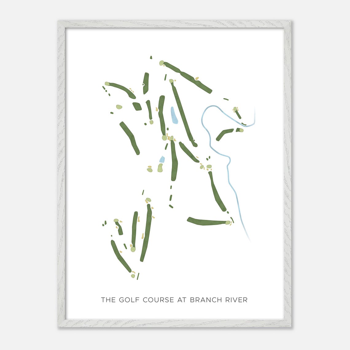 The Golf Course at Branch River Wisconsin Modern Minimalist Poster - Image 2