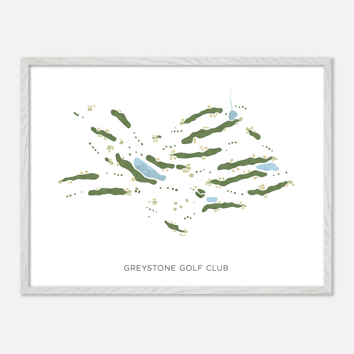 Greystone Golf Club Milton Canada Modern Course Map Art Poster - Image 3