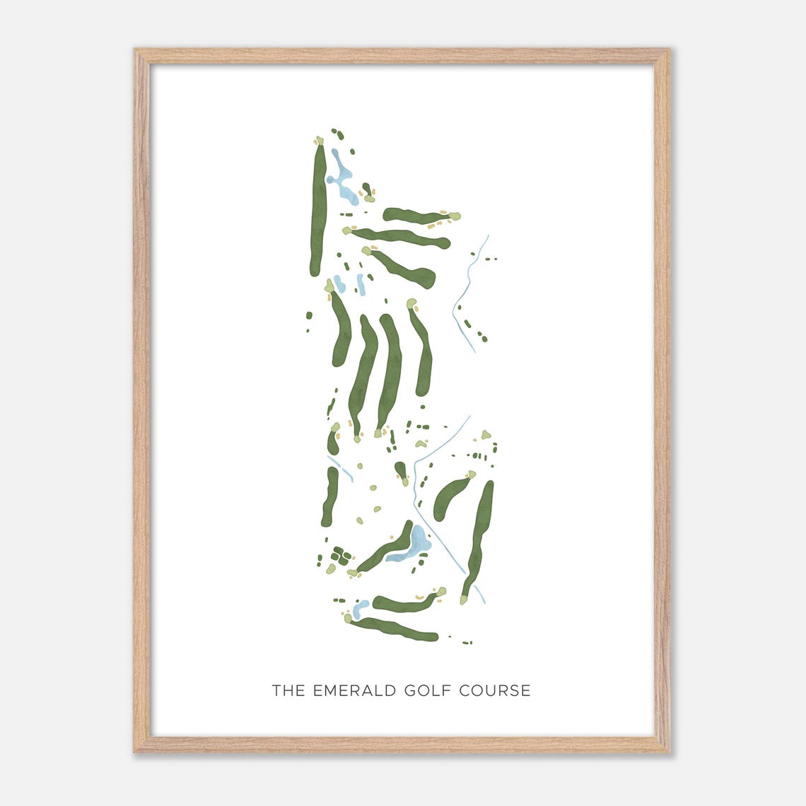 The Emerald Golf Course Michigan Modern Minimalist Golf Map Poster - Image 6