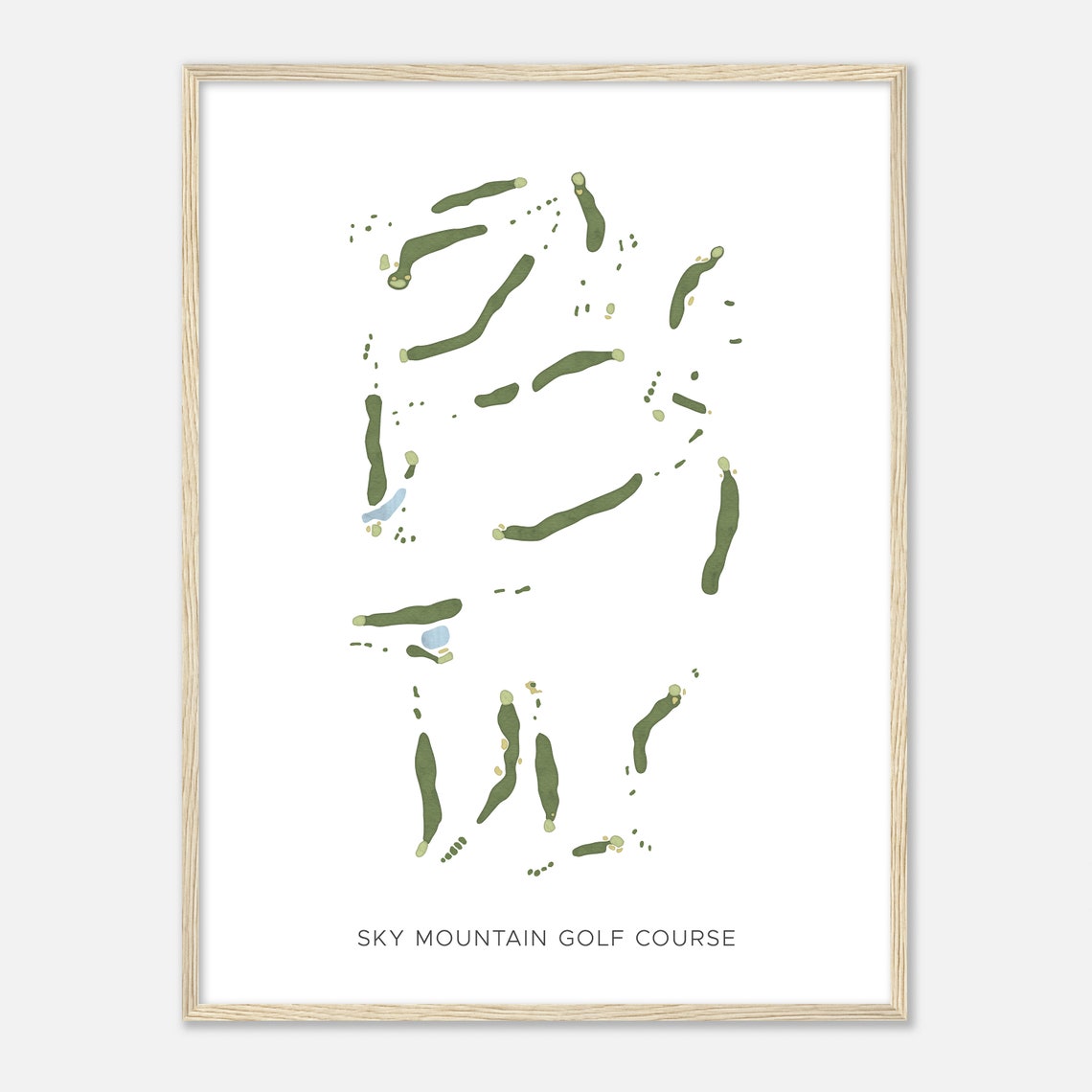 Sky Mountain Golf Course Minimalist Fairway Map Poster for Golfers - Image 2