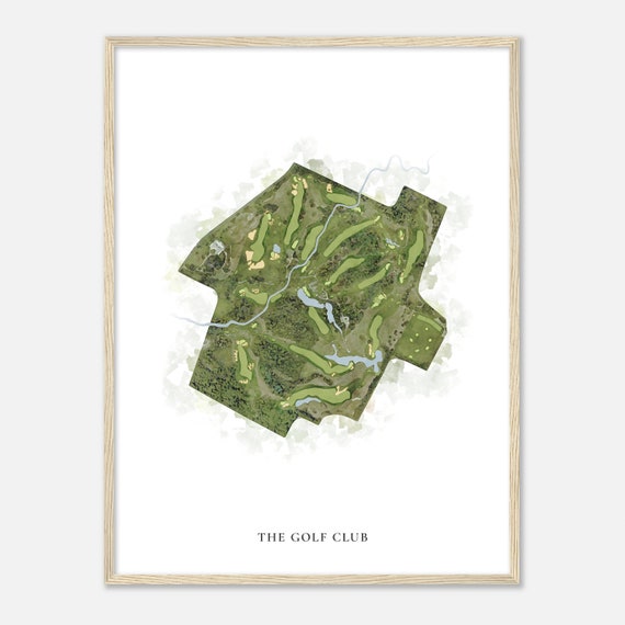 The Golf Club Ohio Classic Watercolor Map Golfer Gift Golf Wall Art Golf Poster Print Course Layout