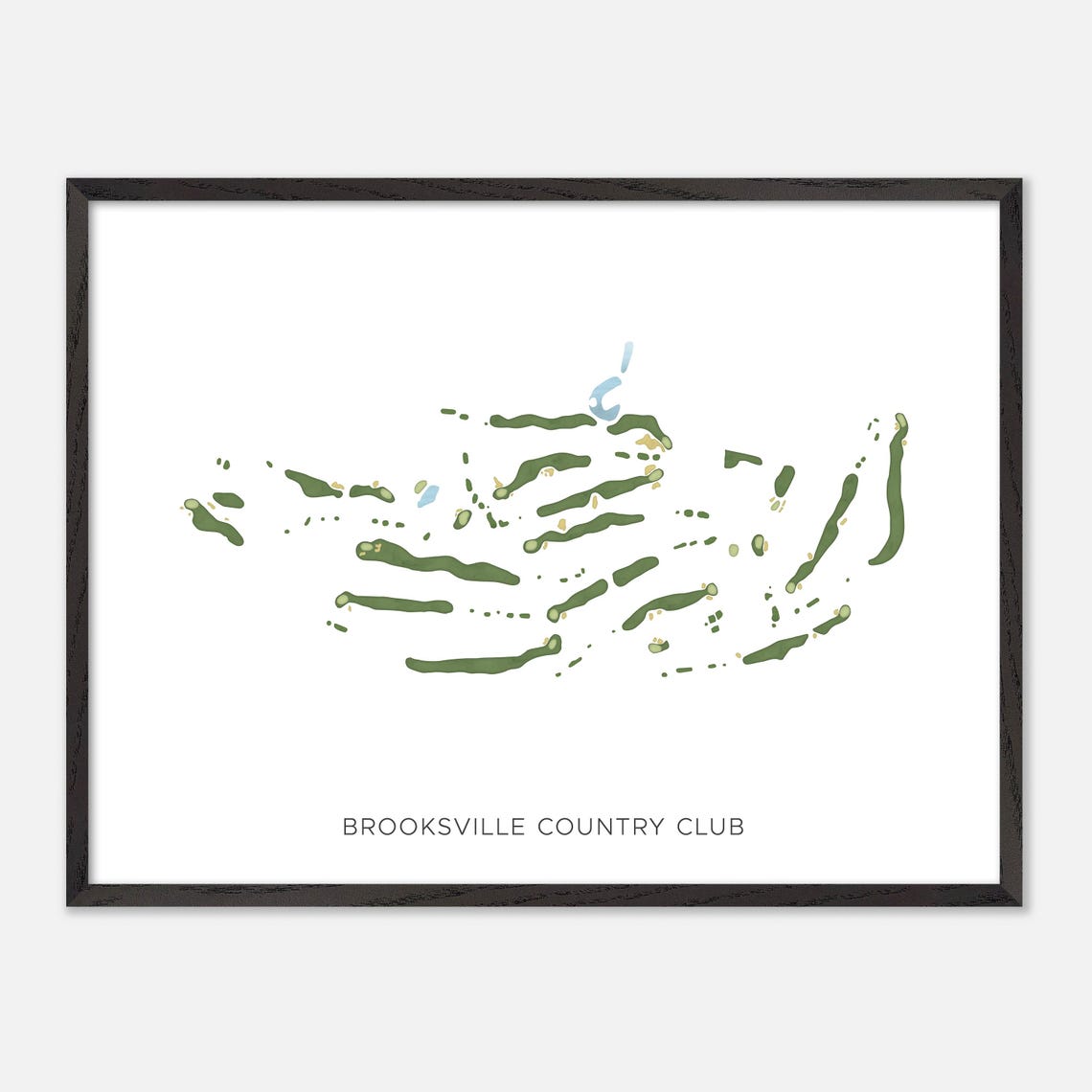 Brooksville Country Club Florida Modern Watercolor Map Golf Poster - Image 5