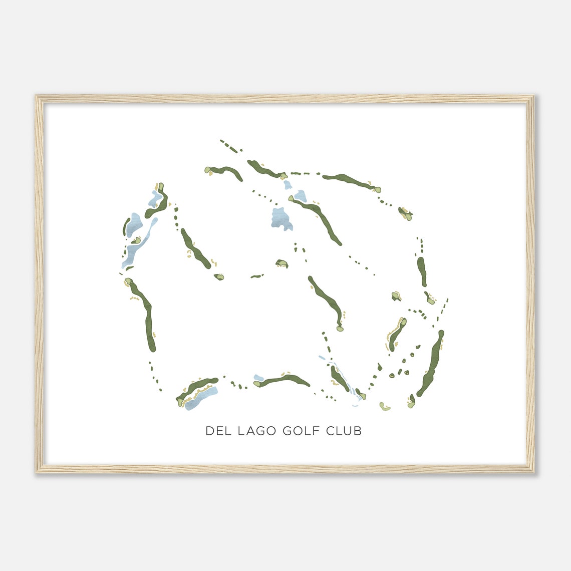 Del Lago Golf Club Arizona Modern Watercolor Map Golfer Gift Poster - Image 2