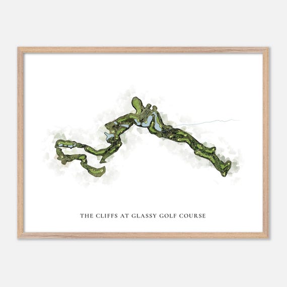 The Cliffs At Glassy Golf Course Watercolor Map