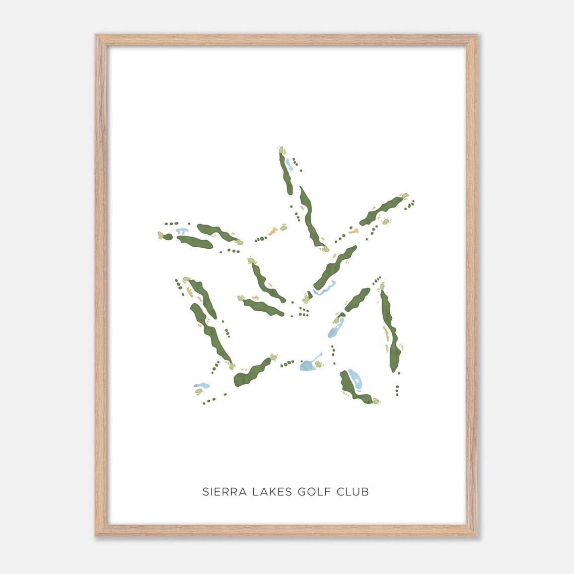 Sierra Lakes Golf Club Fontana California Modern Watercolor Poster - Image 6