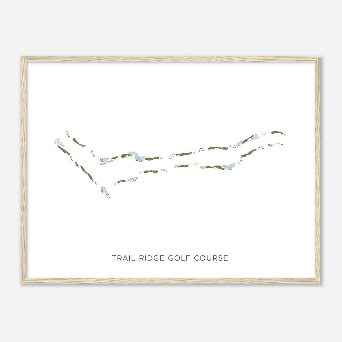 Trail Ridge Golf Course Minimalist Watercolor Layout Map Poster - Image 2