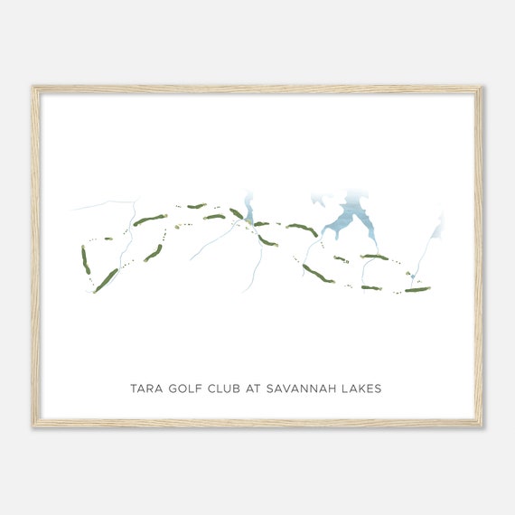 Tara Golf Club At Savannah Lakes South Carolina Modern Watercolor Map Golfer Gift Golf Wall Art Golf Poster Print Course Layout