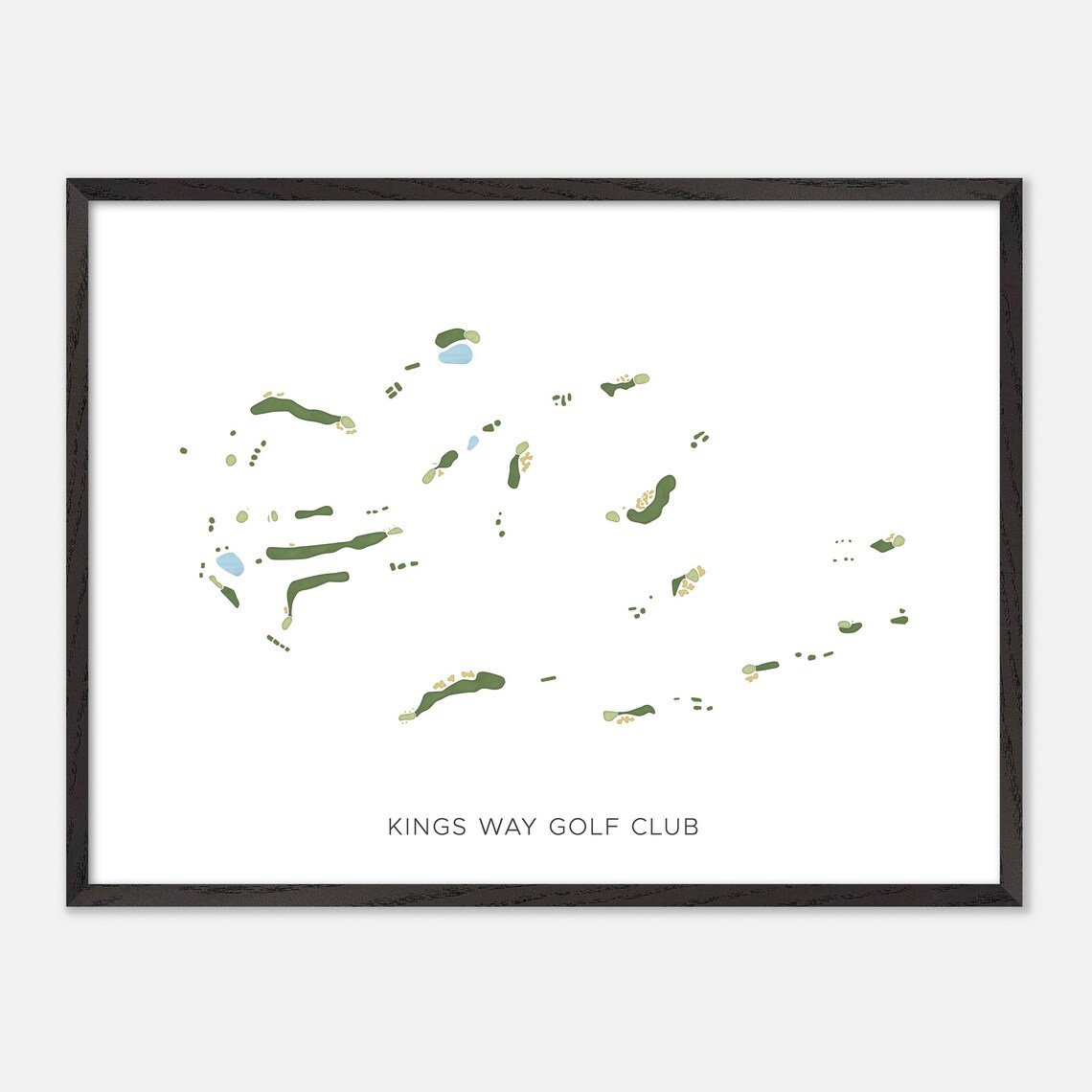 Kings Way Golf Club Yarmouthport Massachusetts Watercolor Map Poster - Image 5
