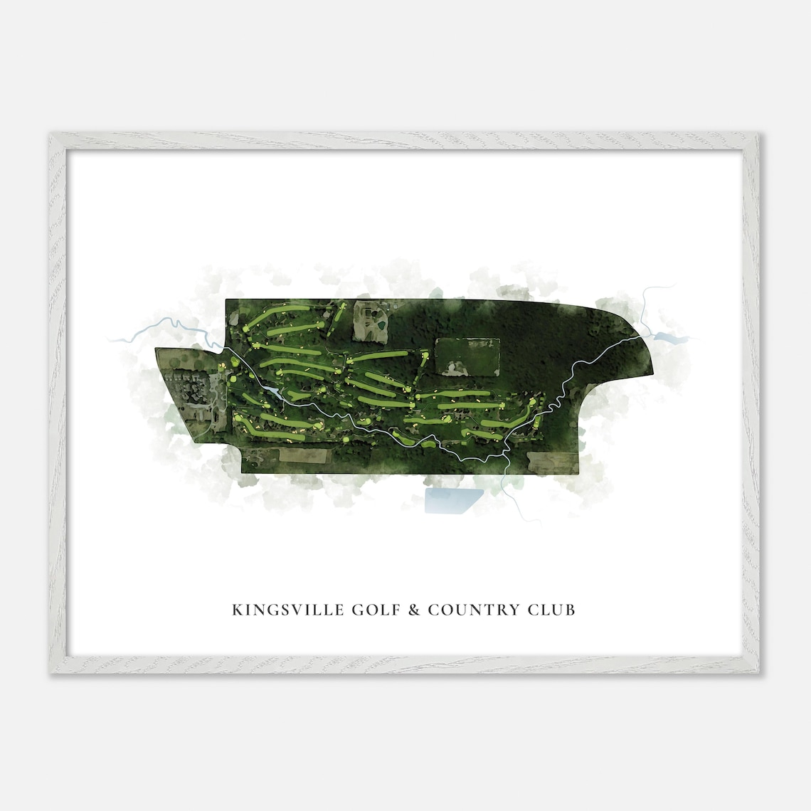 Kingsville Golf and Country Club Ontario Classic Watercolor Poster - Image 3
