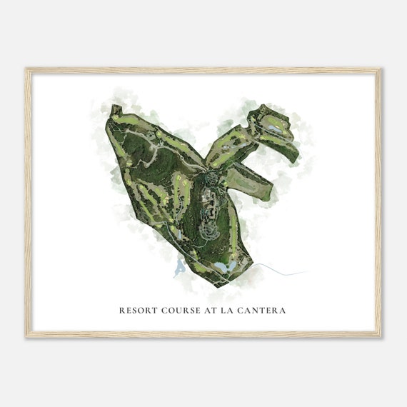 Resort Course At La Cantera Texas Classic Watercolor Map Golfer Gift Golf Wall Art Golf Poster Print Course Layout