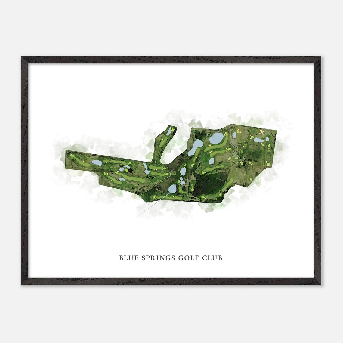 Blue Springs Golf Club Canada Classic Watercolor Golf Map Poster - Image 4