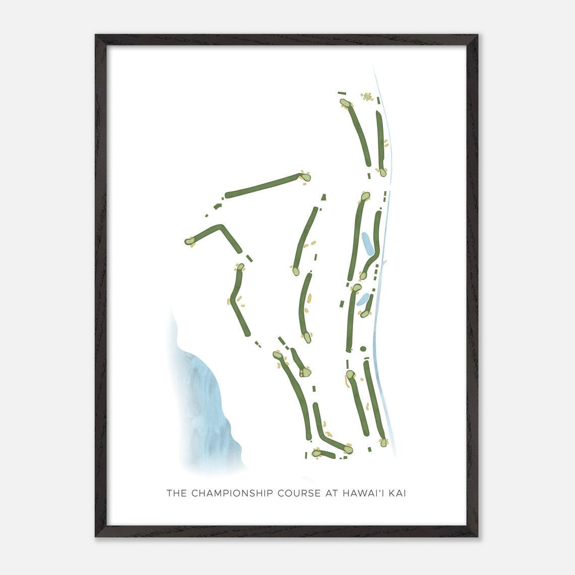 The Championship Course at Hawai'i Kai Minimalist Map Golfer Poster - Image 3