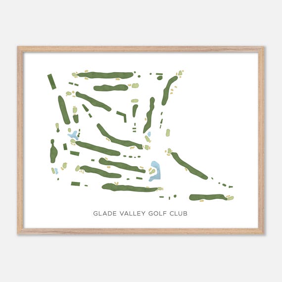 Glade Valley Golf Club In Walkersville Maryland Modern Watercolor Map Golfer Gift Golf Wall Art Golf Poster Print Course Layout