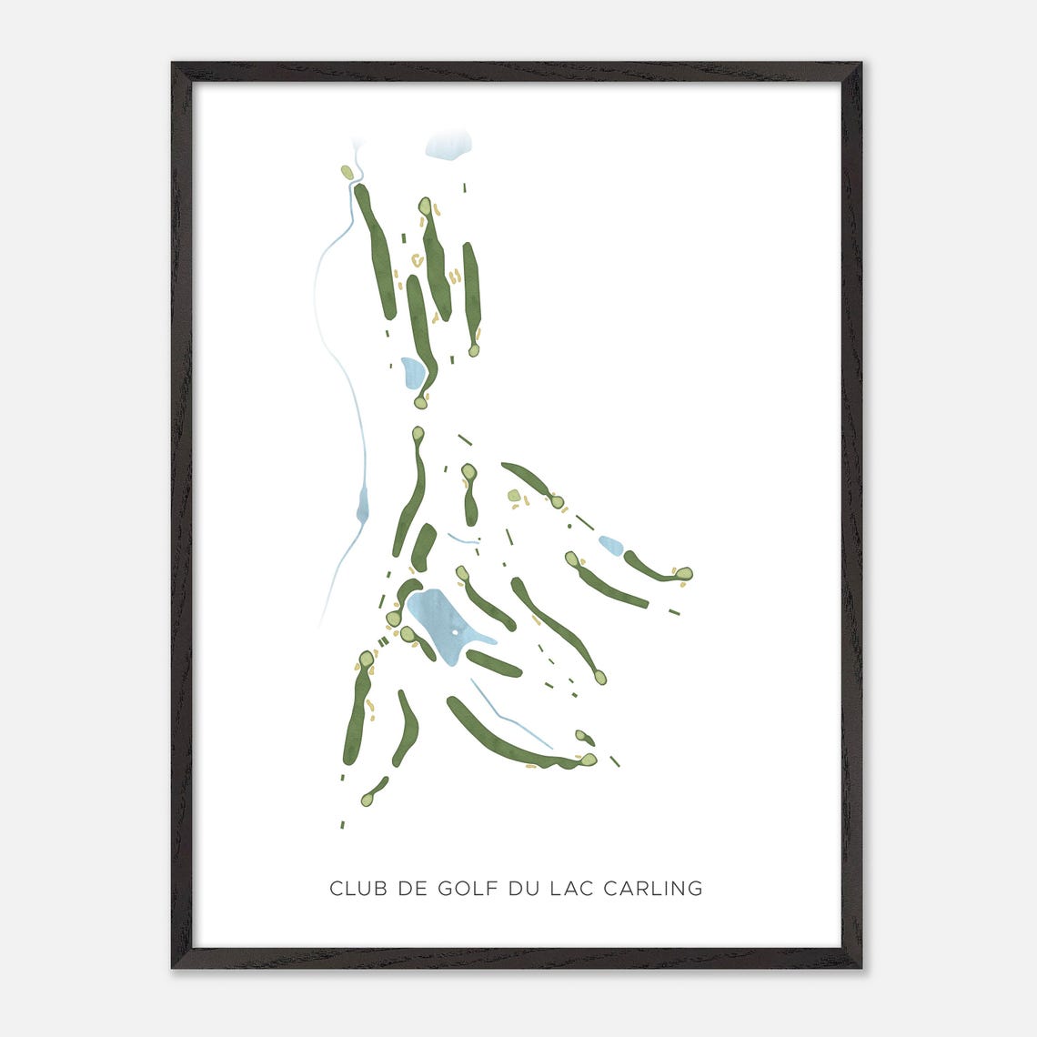 Club de Golf du Lac Carling Canada Modern Watercolor Map Poster - Image 2