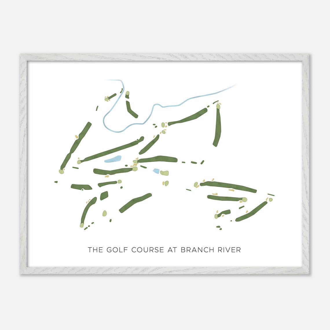 The Golf Course At Branch River In Cato Wisconsin Modern Watercolor Map Golfer Gift Golf Wall Art Golf Poster Print - Image 4
