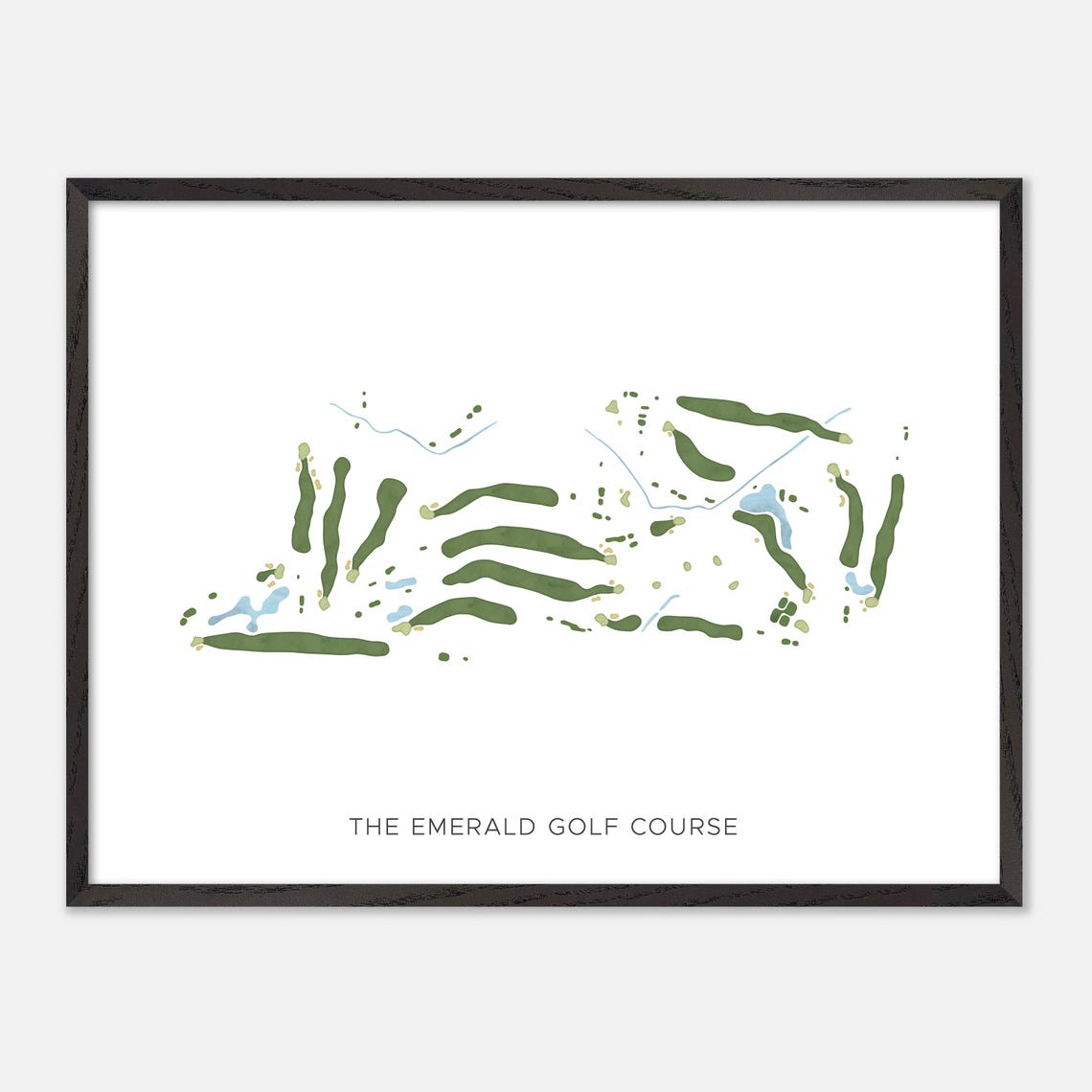 The Emerald Golf Course Michigan Modern Minimalist Golf Map Poster - Image 5