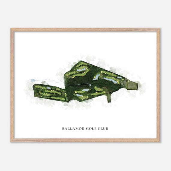 Ballamor Golf Club In Egg Harbor Township New Jersey Classic Watercolor Map Golfer Gift Golf Wall Art Golf Poster Print