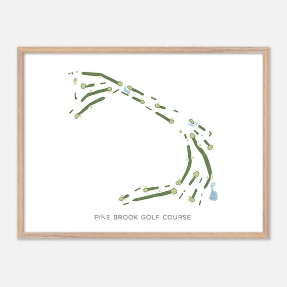 Pine Brook Golf Course In Manalapan Township New Jersey Modern Watercolor Map Golfer Gift Golf Wall Art Golf Poster Print